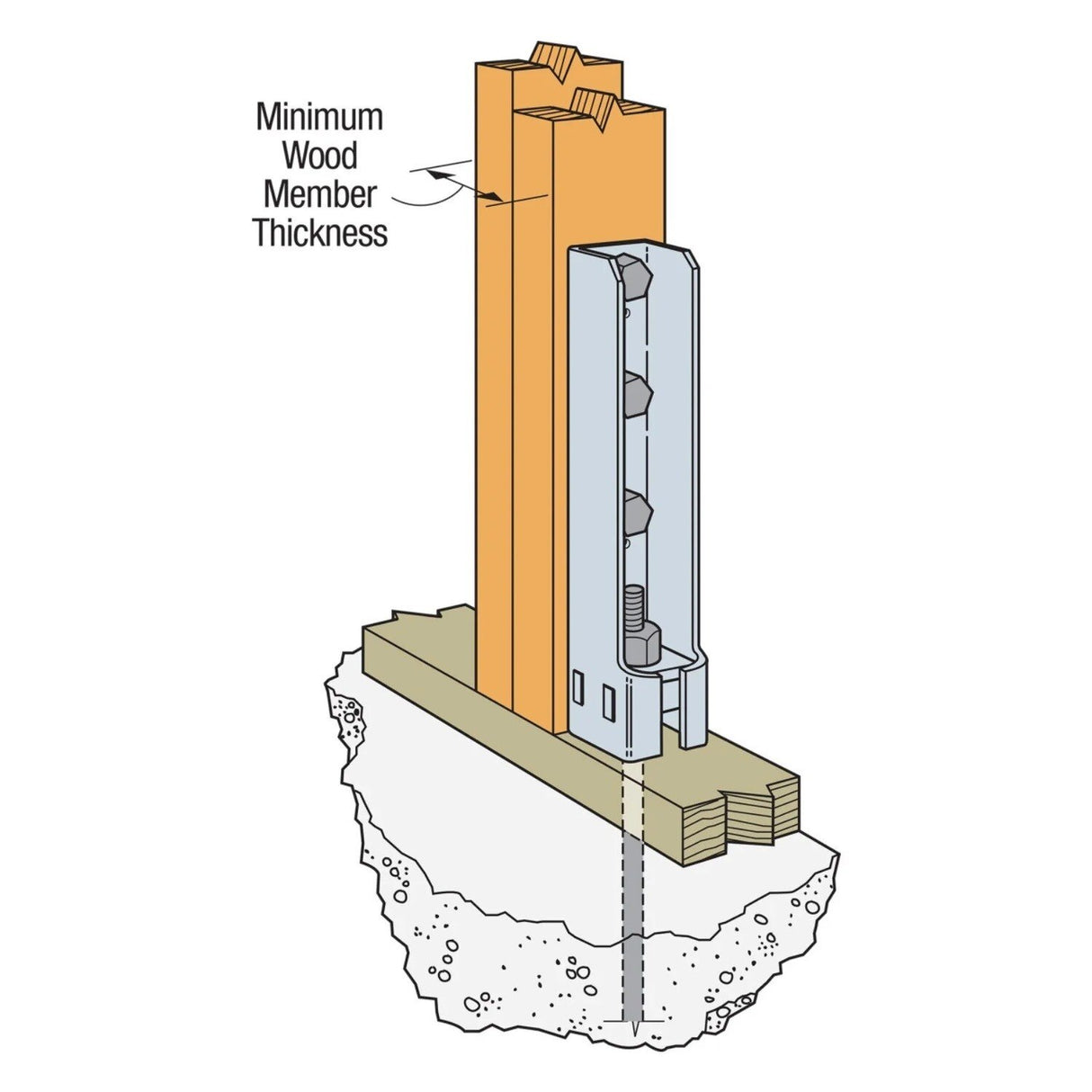 Simpson HD9B Strong-Tie Bolted Holdown G90 Galvanized - 2
