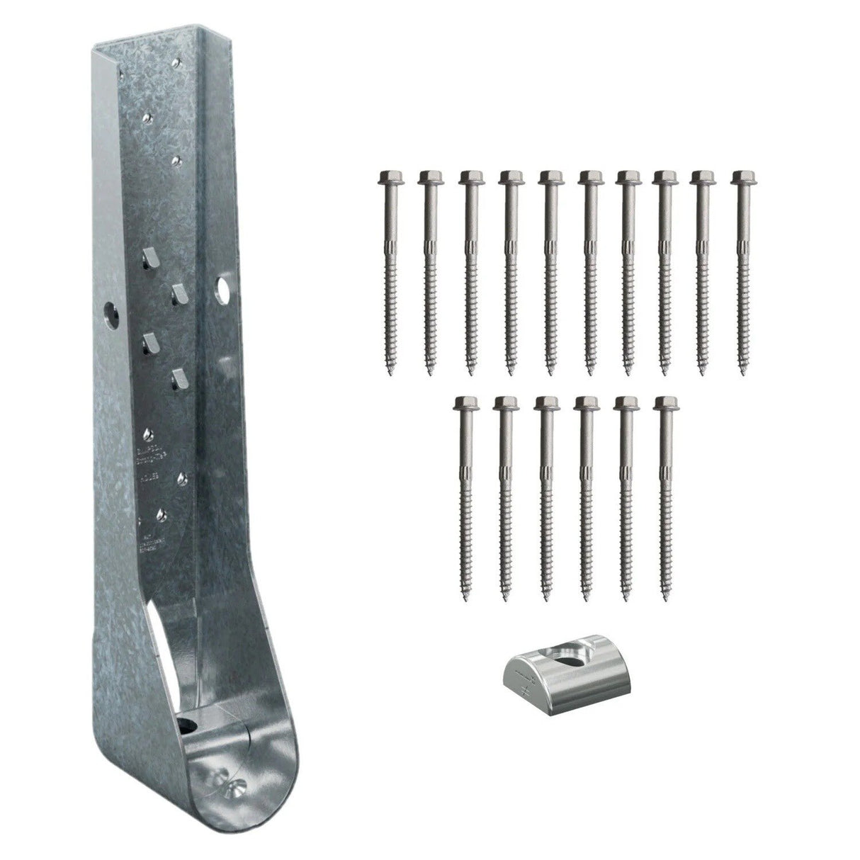 Simpson Strong-Tie HDUE9-SDS3.5HDG (17-3/8") 12Ga Predeflected Holdown with SDS Screws - Hot-Dip Galvanized - 2