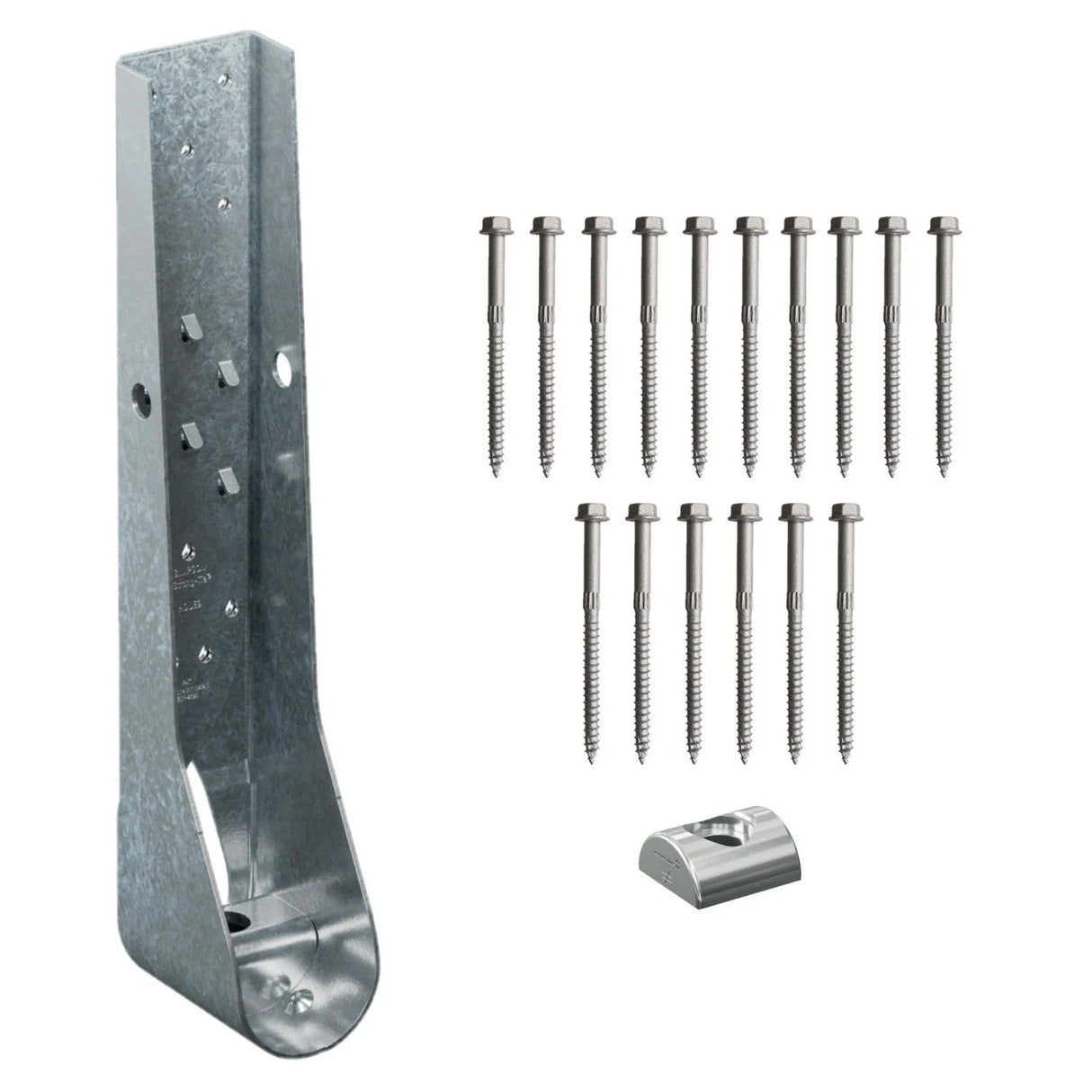 Simpson Strong-Tie HDUE9-SDS3.5 (17-3/8") 12Ga Predeflected Holdown with SDS Screws - G90 Galvanized - 2