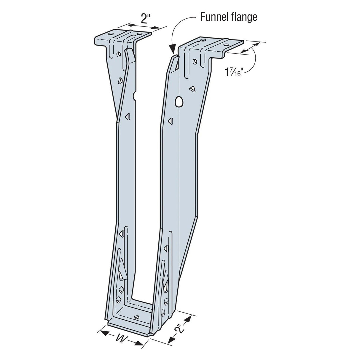 Simpson Strong-Tie HIT418 (3-1/2" x 18") Heavy I-Joist Top-Flange Hanger - G90 Galvanized - 2