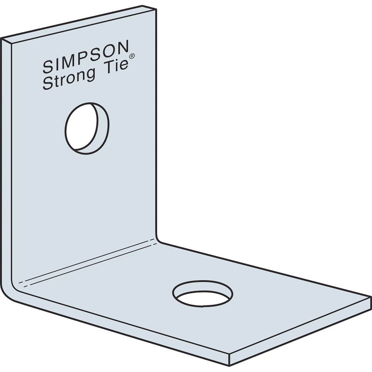 Simpson Strong-Tie HL33-R (3-1/4" x 2-1/2") Heavy Angle for Wood Construction - 2