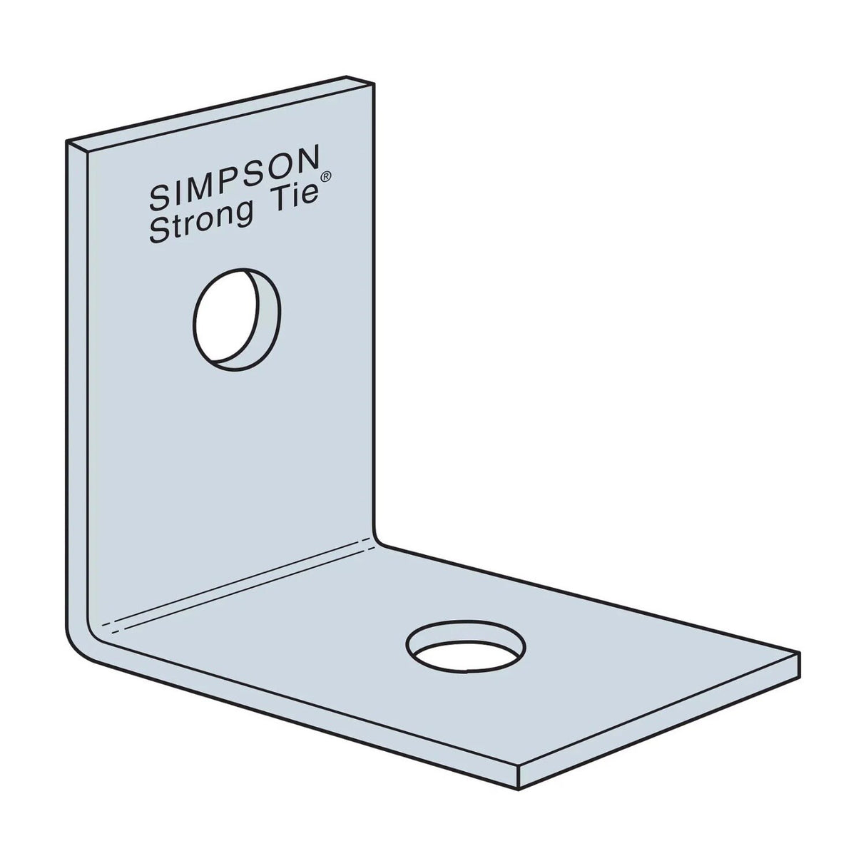 Simpson Strong-Tie HL33HDG (3-1/4 in. x 2-1/2 in.) Gauge Heavy L-Shaped Angle - Hot-Dip Galvanized - 2