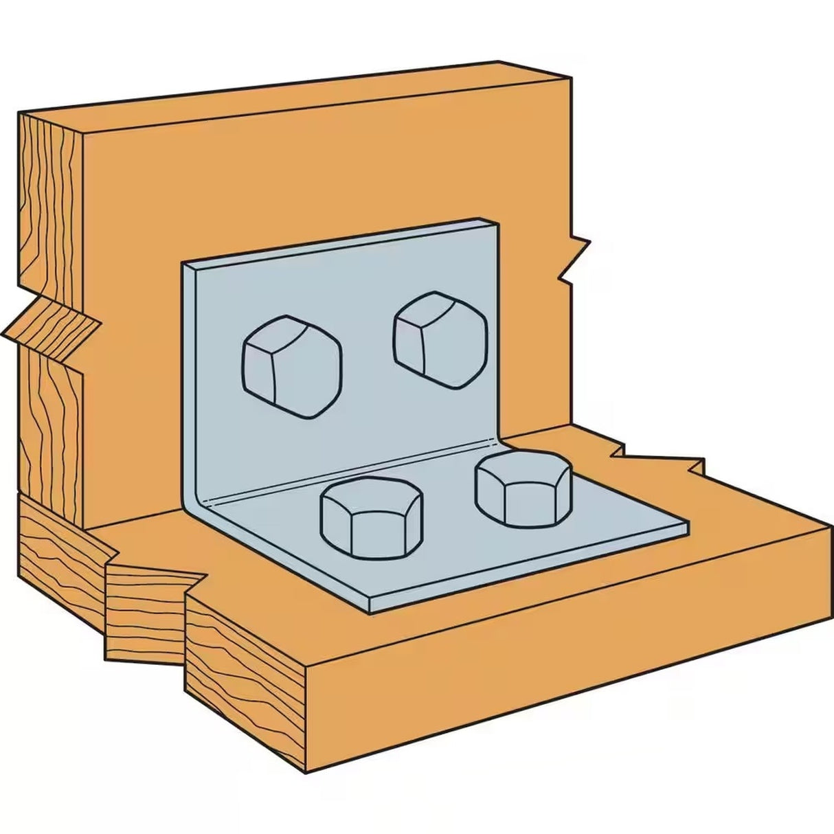 Simpson Strong-Tie HL35-R (3-1/4" x 5") Galvanized Heavy Angle - 2