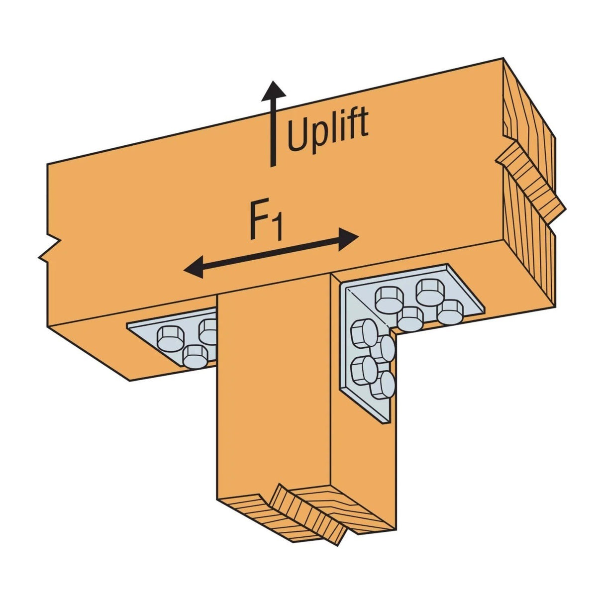 Simpson HL55HDG Strong-Tie Heavy Angle 5-3/4" x 5" Hot-Dip Galvanized for Reinforcing Wood Connections - 3
