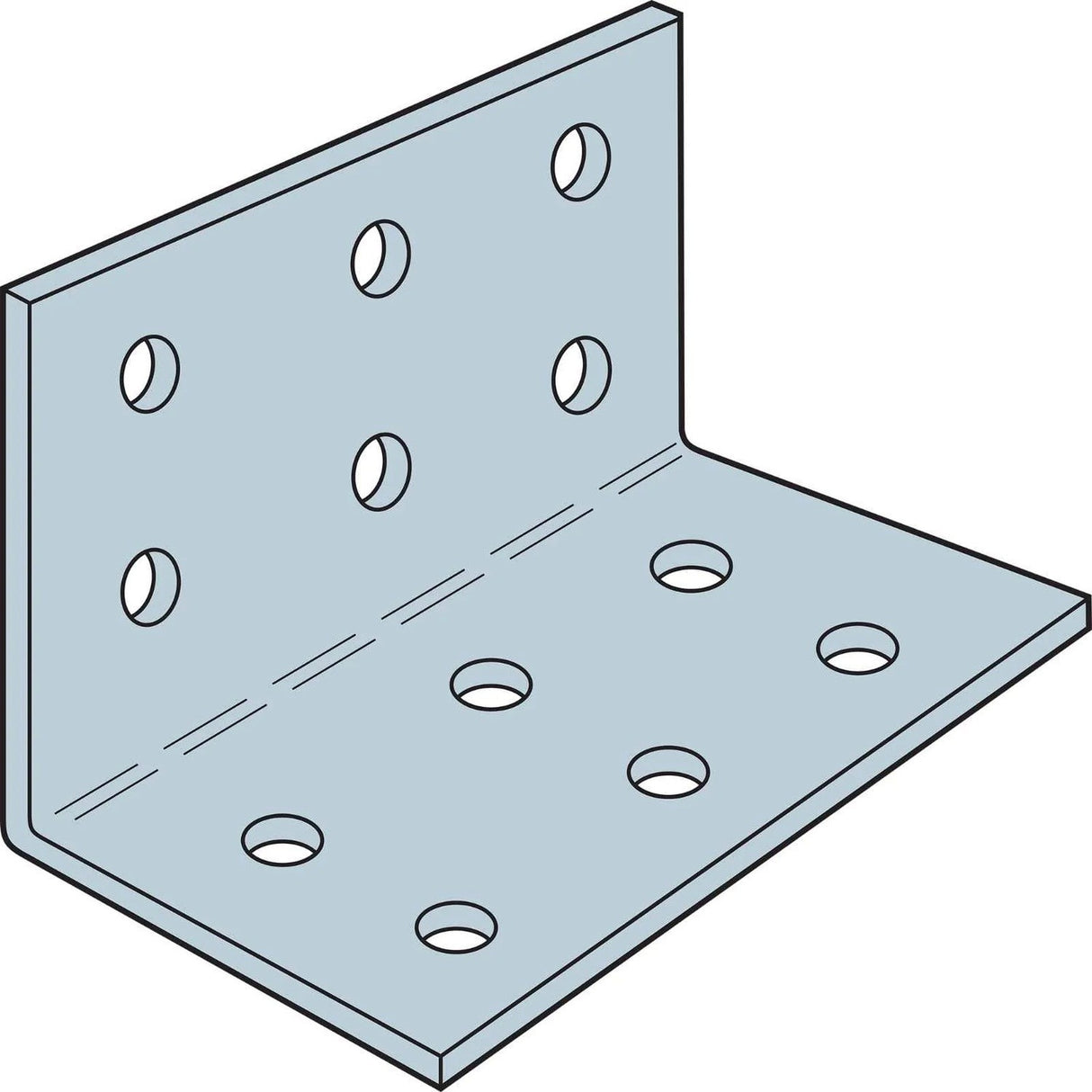 Simpson Strong-Tie HL57 (5-3/4" x 7-1/2") 7 Gauge Heavy L-Shaped Angle - G90 Zinc Galvanized