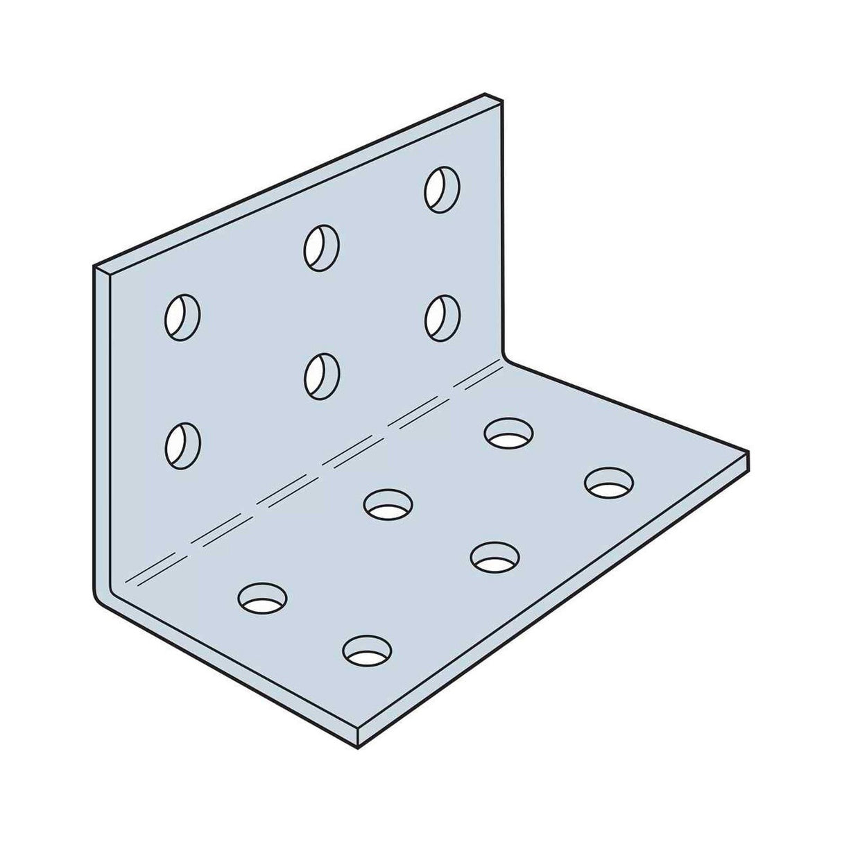 Simpson Strong-Tie HL79 (7-1/4" x 9") 3 Gauge Heavy L-Shaped Angle Gray Paint for Wood-to-Wood Reinforcement