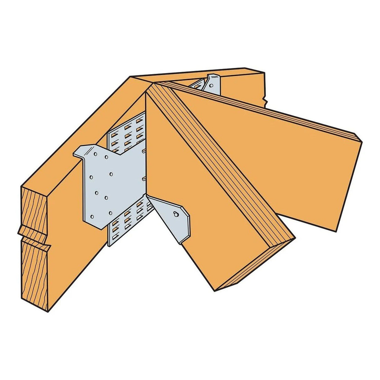 Simpson Strong-Tie HRC1.81 Hip Ridge Connector Galvanized - 3