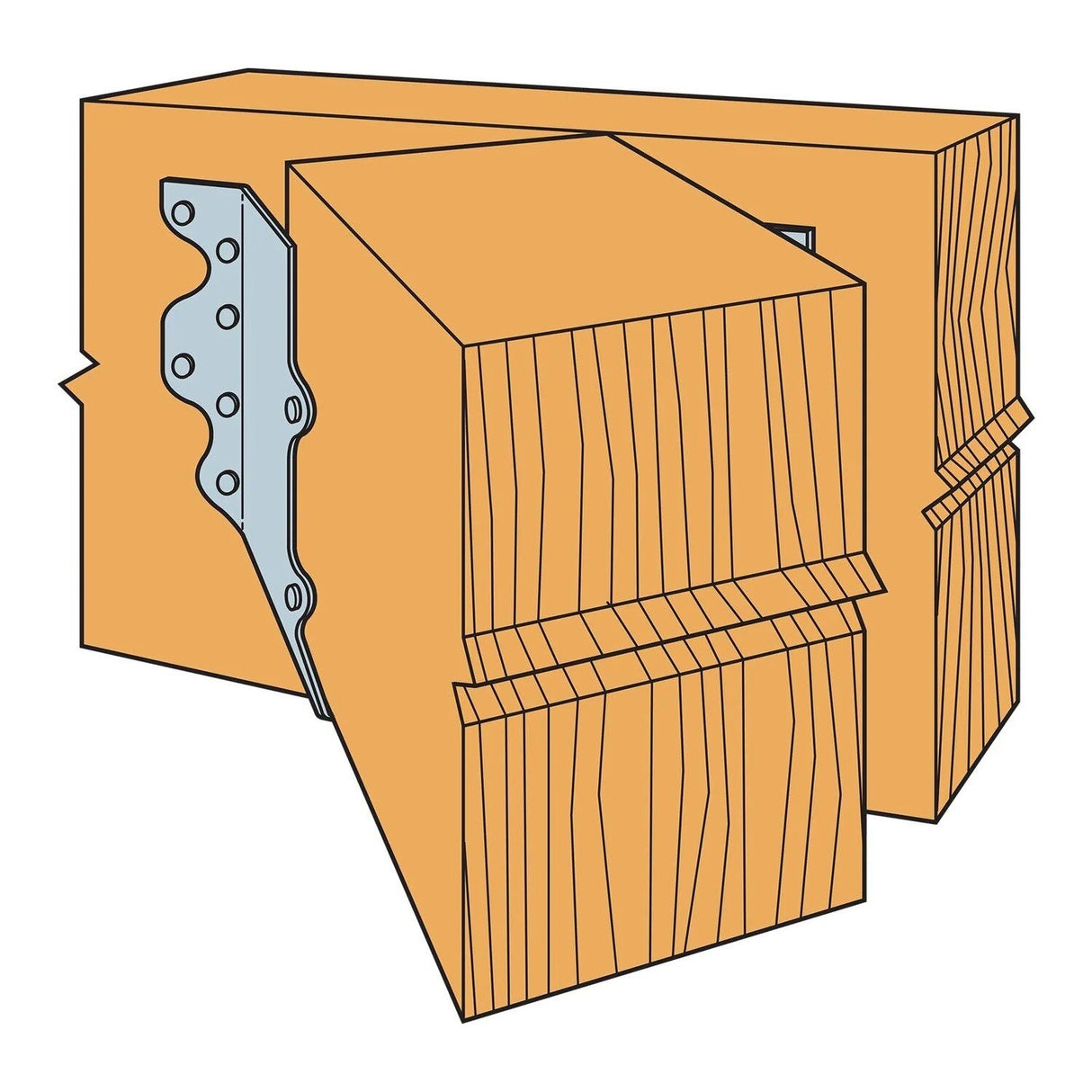 Simpson Strong-Tie HSUR46 (4x6) Joist Hanger Skewed Right - Galvanized - 3