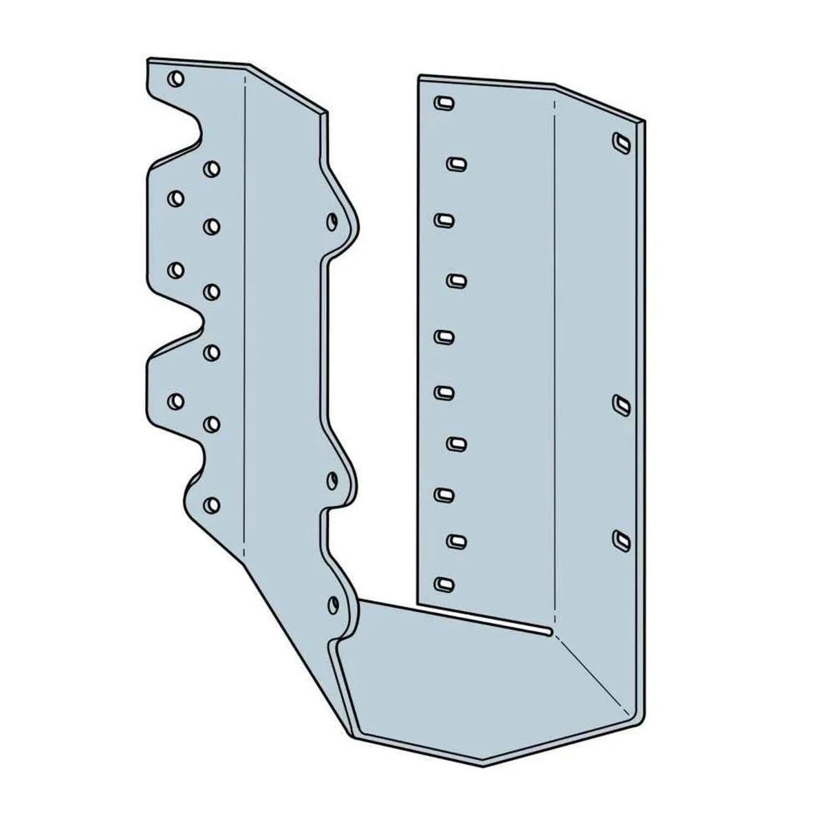 Simpson Strong-Tie HSURC410 (4" x 10") Concealed Flange Joist Hanger Skewed Right G90 Galvanized