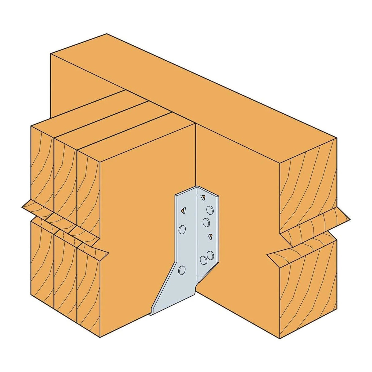 Simpson Strong-Tie HU26-3 (Triple 2" x 6") 14-Gauge Galvanized Heavy Face-Mount Joist Hanger - 2