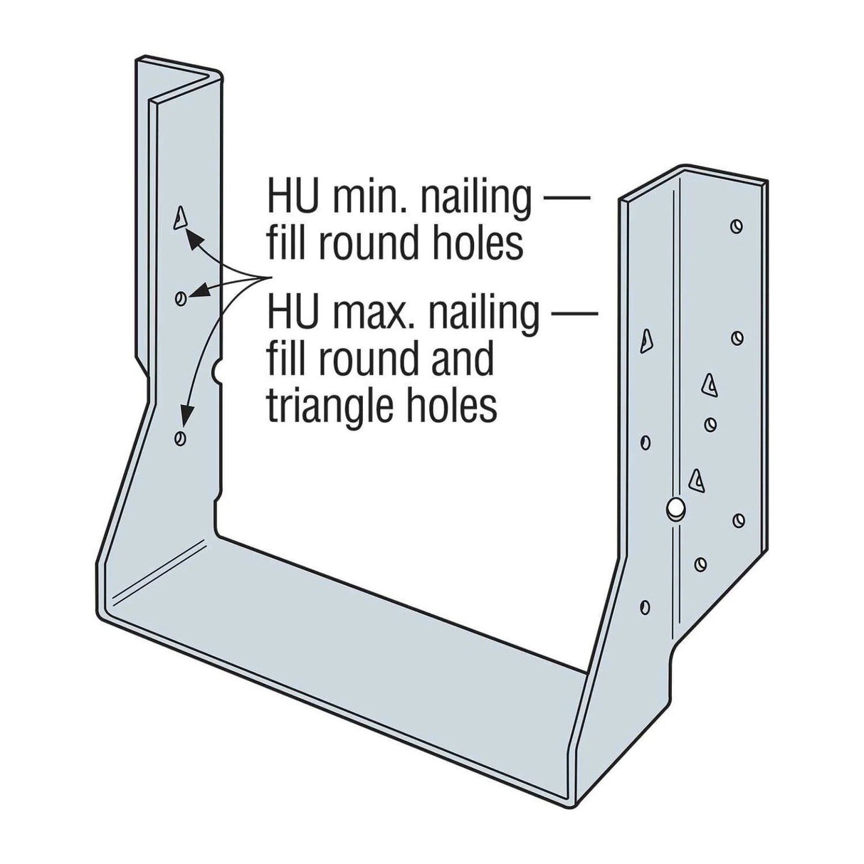 Simpson HU68 Strong-Tie Heavy-Duty Face-Mount Joist Hanger for 6x8 - 2