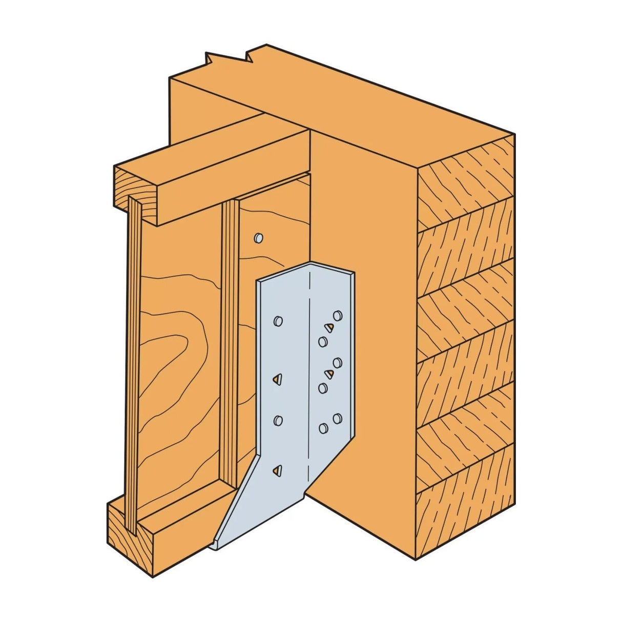 Simpson Strong-Tie HU7 (1-3/4" x 7-1/4") Galvanized Face-Mount Joist Hanger for Engineered Wood - 2