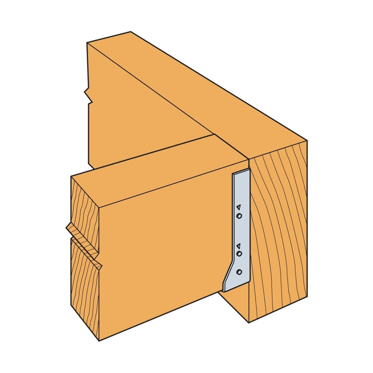 Simpson Strong-Tie HUC210-3 (Triple 2" x 10") Galvanized Face-Mount Concealed-Flange Joist Hanger - 5