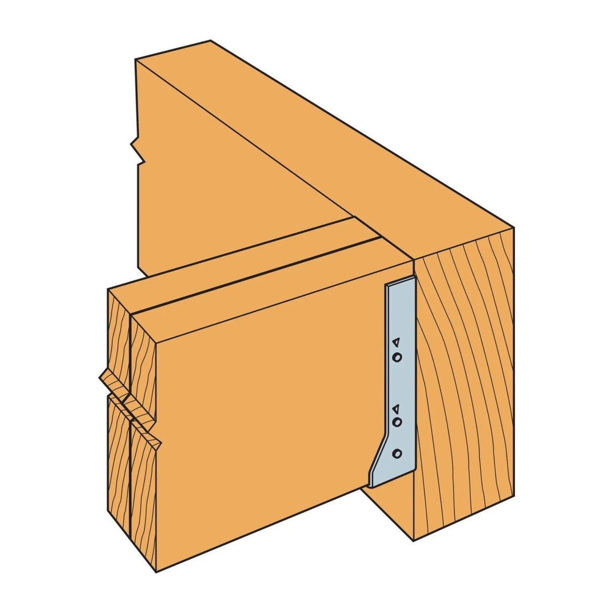 Simpson Strong-Tie HUC26-2Z (Double 2x6) Concealed Double Face Mount Joist Hanger - 3