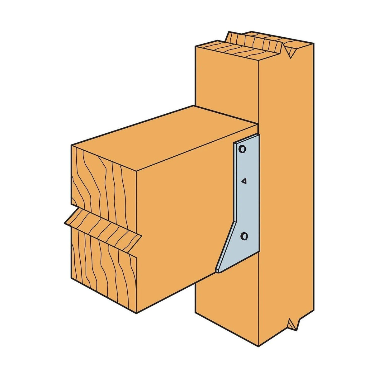 Simpson HUC46 Strong-Tie Galvanized Face-Mount Concealed-Flange Joist Hanger for 4x6 - 2