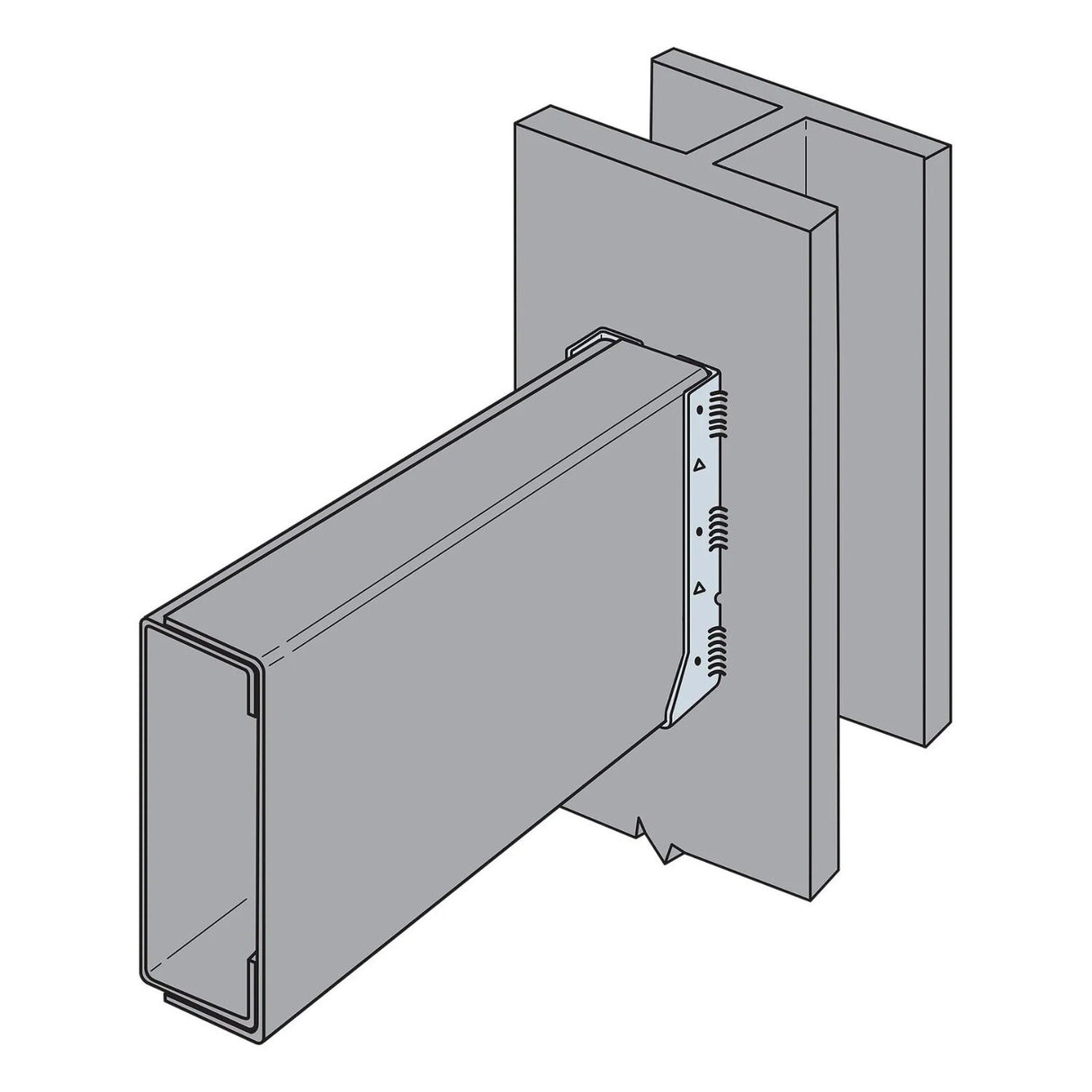 Simpson HUC46 Strong-Tie Galvanized Face-Mount Concealed-Flange Joist Hanger for 4x6 - 6