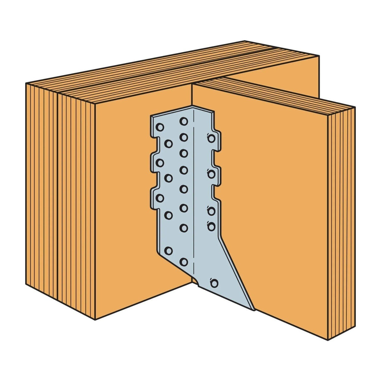 Simpson Strong-Tie HUS412 (4" x 12") 14Ga Heavy Galvanized Concealed-Flange Face-Mount Joist Hanger - 2