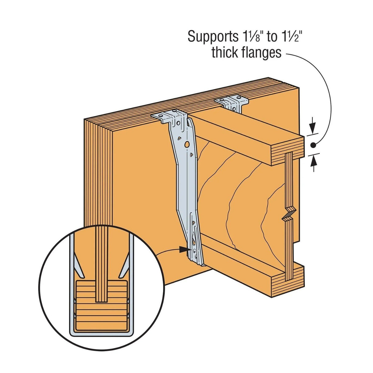 Simpson Strong-Tie ITS1.81/11.88 (1-3/4" x 11-7/8") Galvanized Top-Flange Joist Hanger for Engineered Wood - 7
