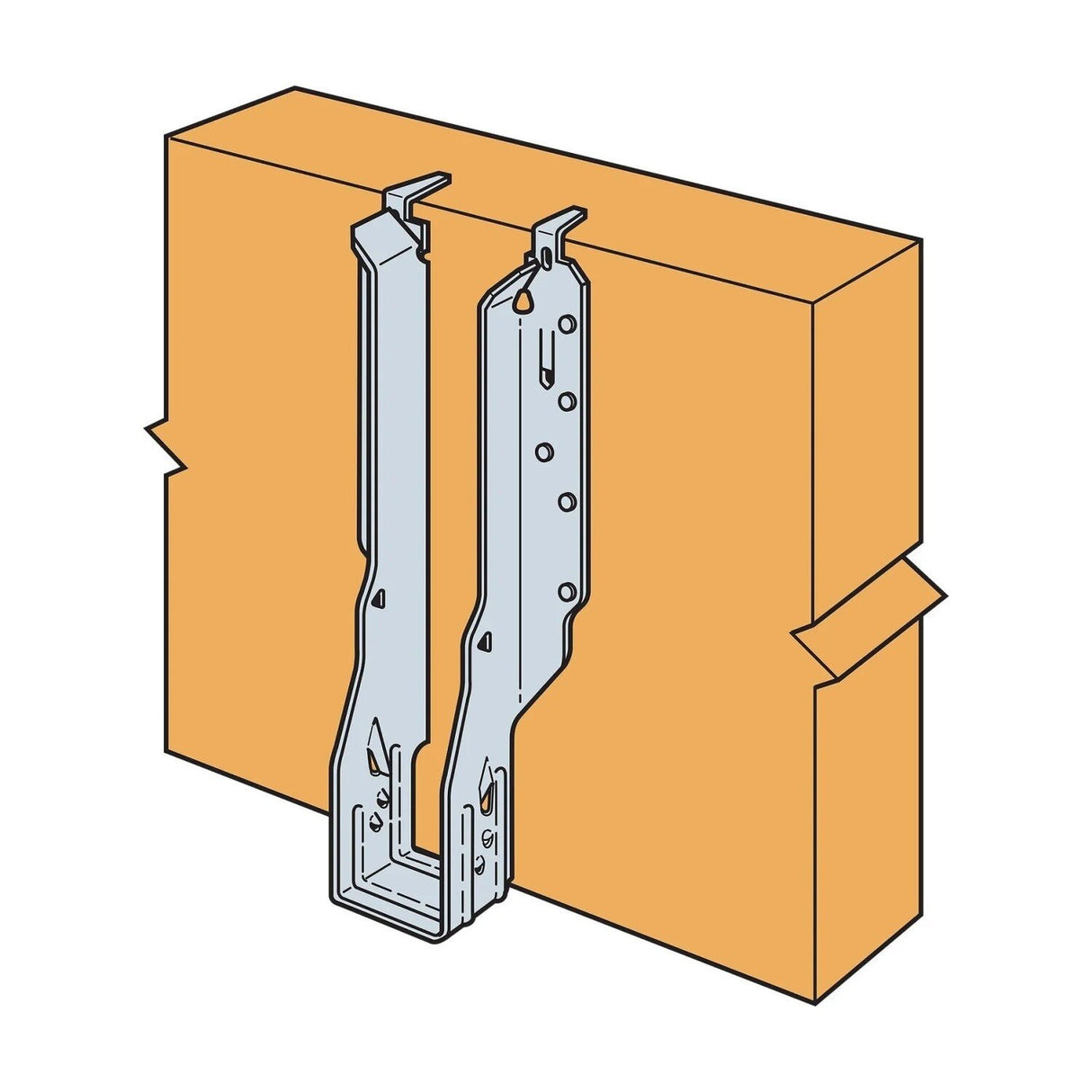 Simpson Strong-Tie IUS2.56/14 (2-1/2" x 14") Galvanized Face-Mount Joist Hanger for Engineered Wood - 5