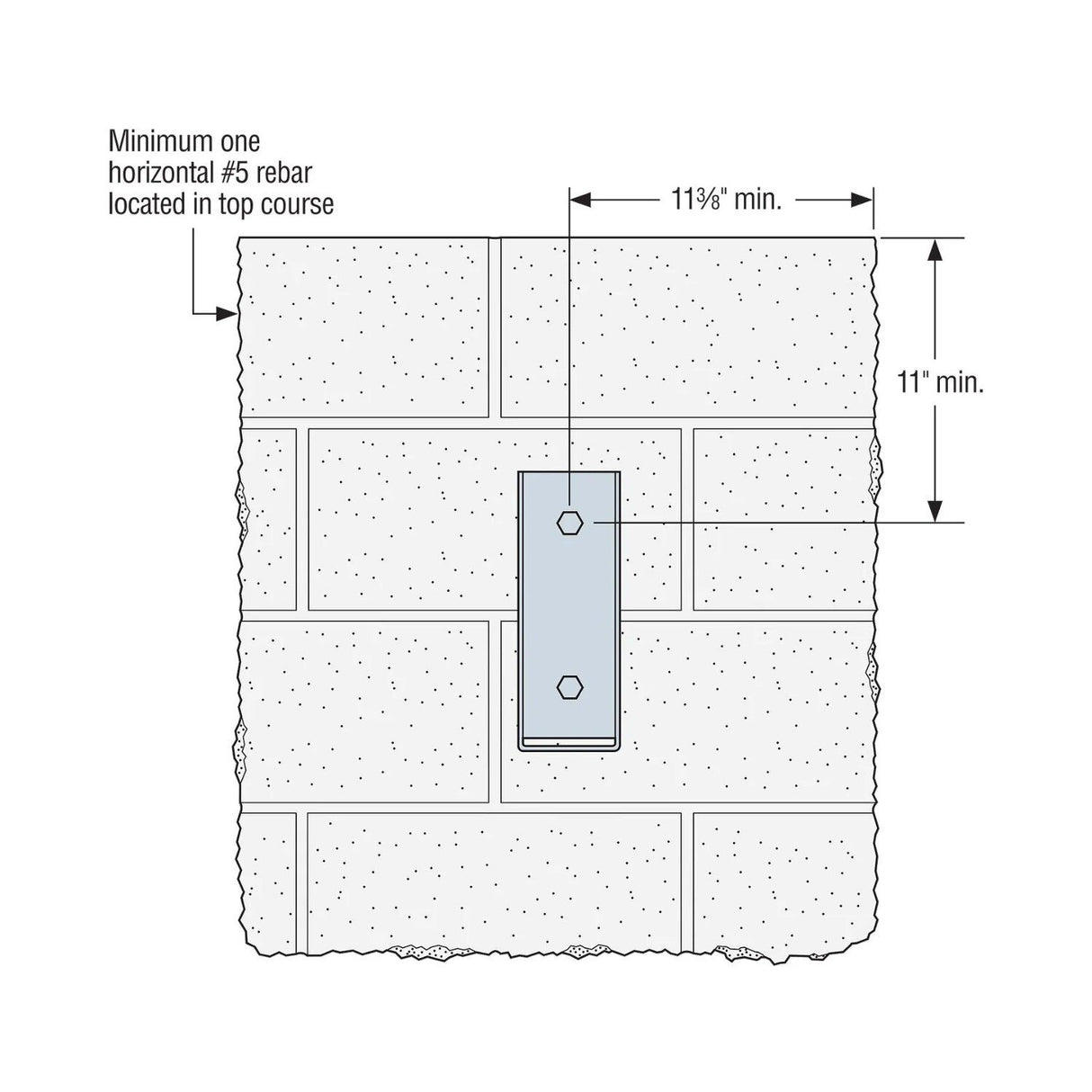Simpson MBHU5.50/11.25KT Strong-Tie Galvanized Masonry Beam Hanger with Screws/Anchors for 5-1/2" x 11-1/4" Beams - 6