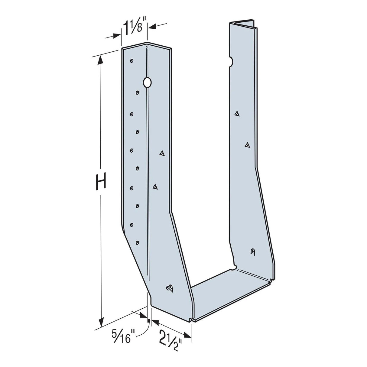 Simpson Strong-Tie MIU5.12/11 (5 in. x 11-7/8 in.) Face Mount I-Joist Hanger for Engineered Wood - 2