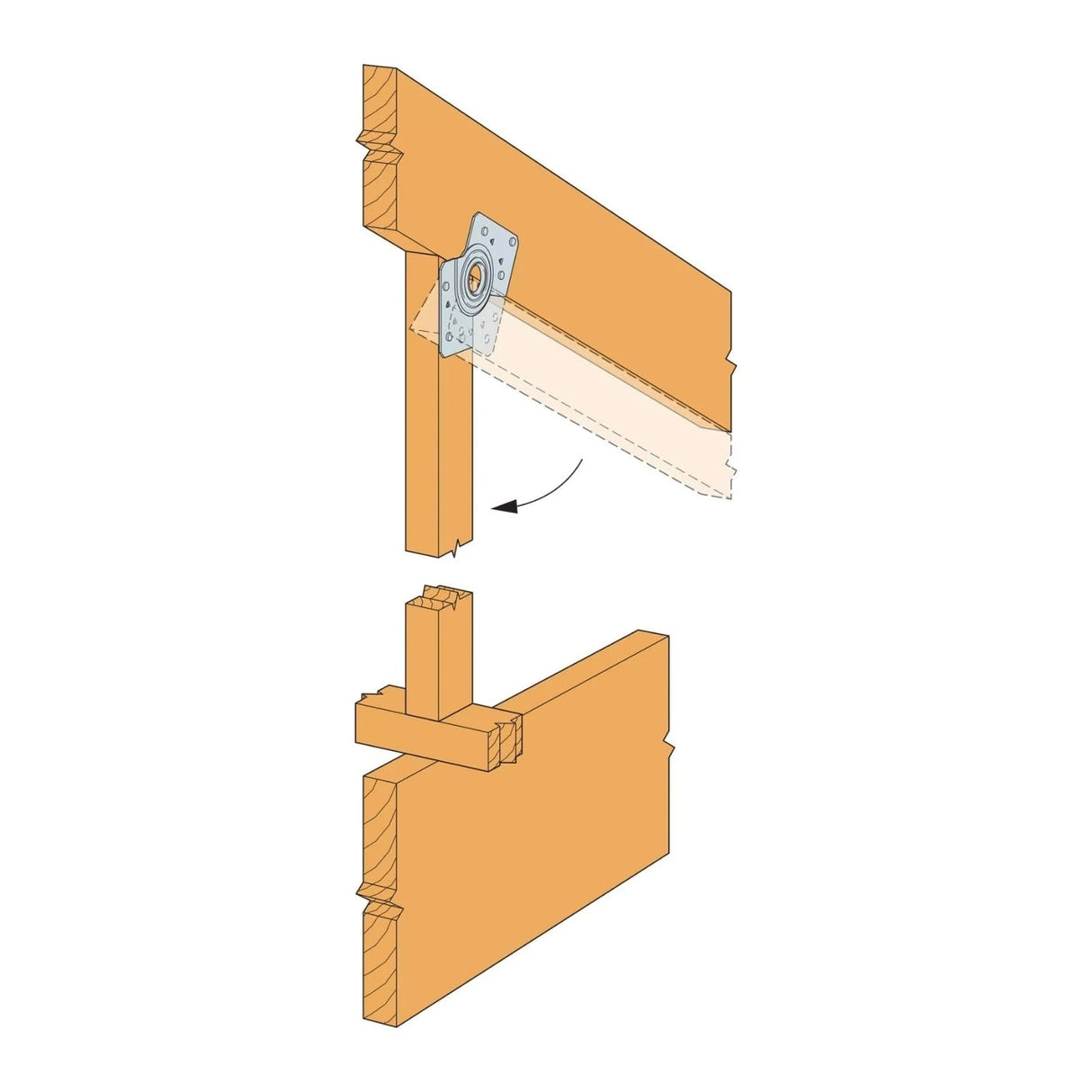 Simpson Strong-Tie MMHC23-R60 (2x4 and 2x6) Hinged Roof Connector (60 Pack) - 3