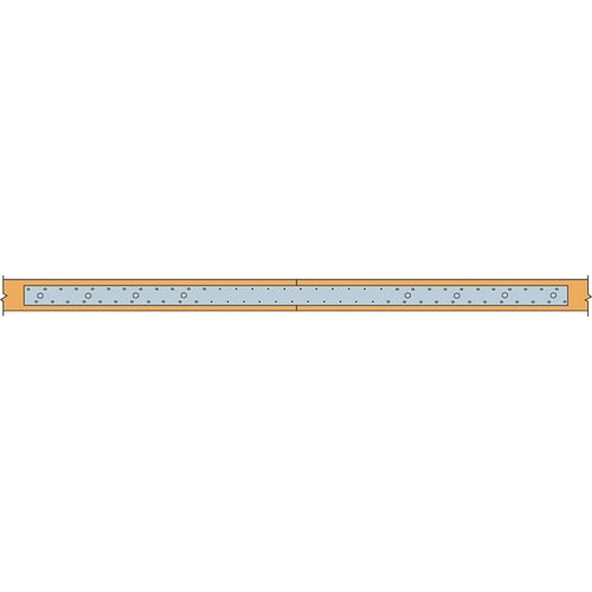 Simpson MST48HDG Strong-Tie 48" 12-Gauge Hot-Dip Galvanized Medium Strap Tie for Wood Framing Connections - 4