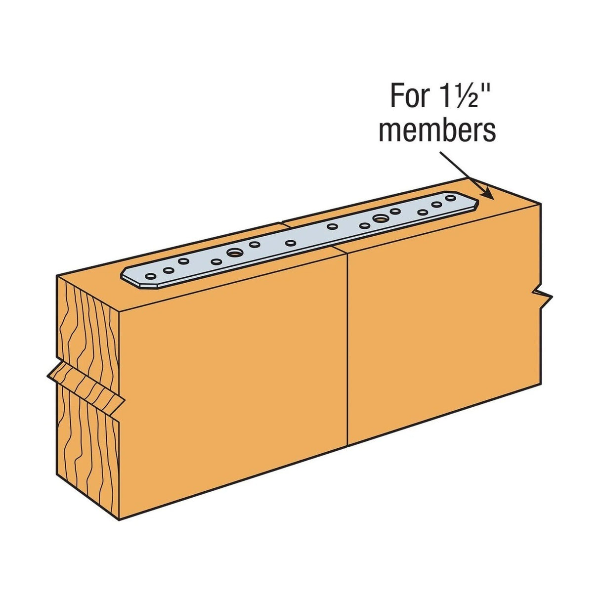 Simpson Strong-Tie MSTA15Z (15 in.) Medium Strap Tie - ZMAX Galvanized - 3