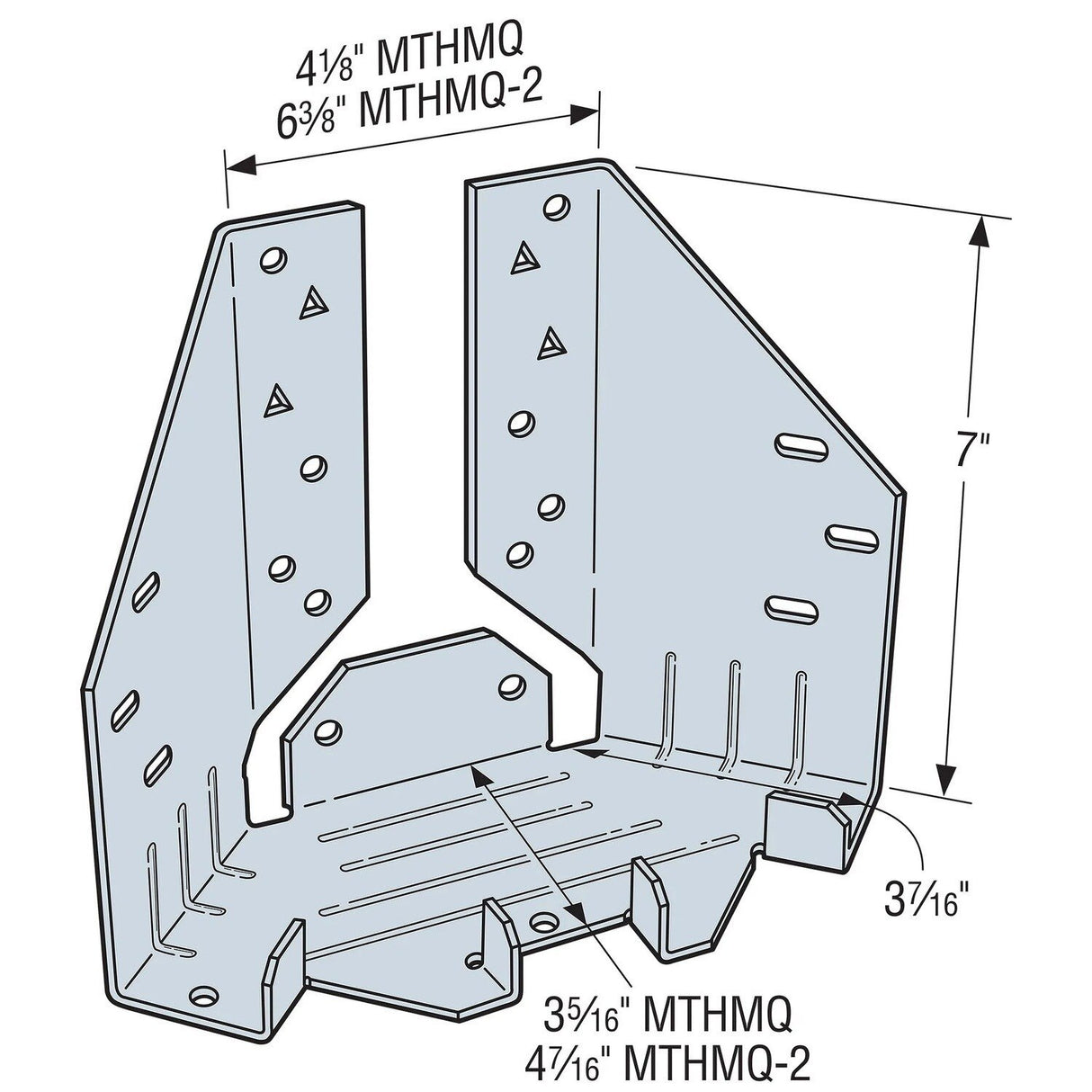 Simpson Strong-Tie MTHMQ-SDS3 (4-1/8 in.) Galvanized Multiple Truss Hanger with SDS Screws - 2