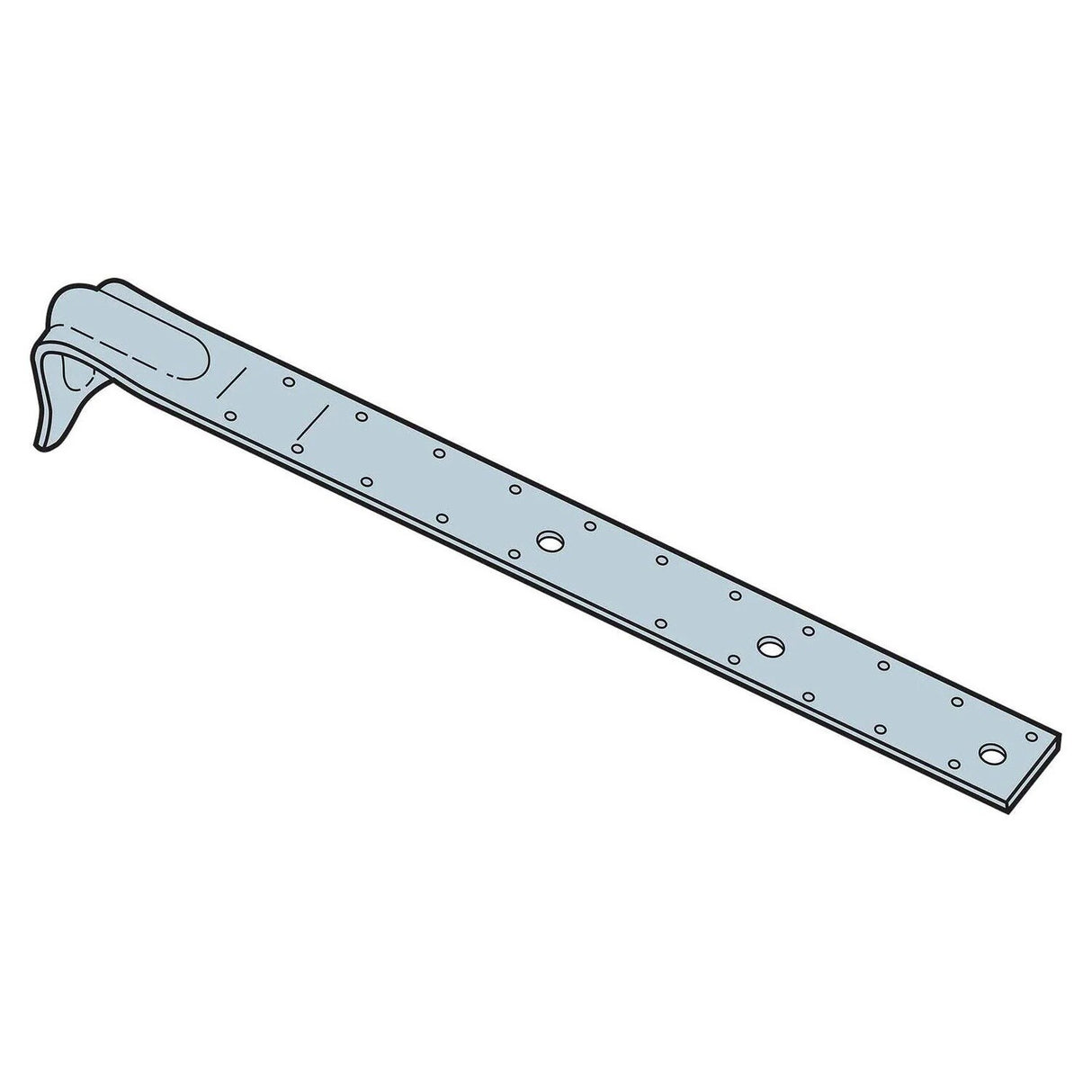 Simpson PA23HDG Strong-Tie 23-3/4" 12-Gauge Hot-Dip Galvanized Purlin Anchor for Wood-to-Concrete and Masonry Connections - 2