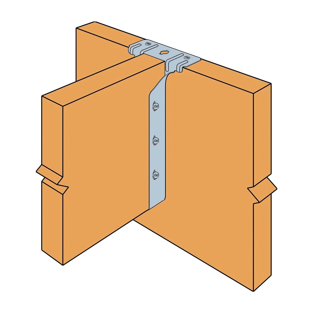 Simpson Strong-Tie PF24B (2x4) 20Ga Post-Frame Bent Top-Flange Hanger, G90 Galvanized - 2
