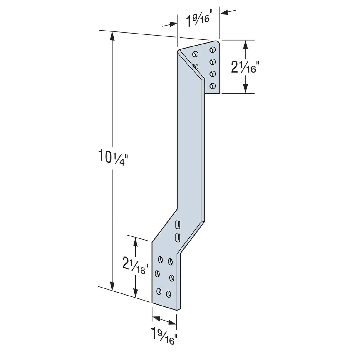 Simpson Strong-Tie RST-3 (10-1/4") Hurricane Tie, Galvanized - 2
