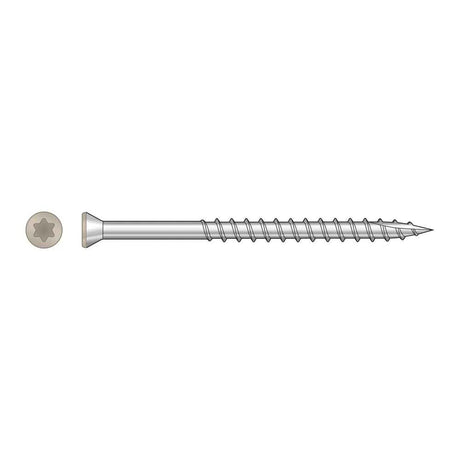 Simpson Strong-Tie S07225FTPTN02 Strong-Drive (#7 x 2-1/4") Trim-Head Screw, 6-Lobe Drive T-15 Type 305, Tan 02 (350 Pack)