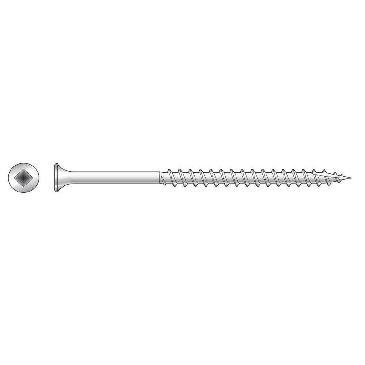Simpson Strong-Tie S08200DB5 (#8 x 2") Bugle-Head Wood Screw, Square Drive Type 305 Stainless Steel (5 lb. Tub)
