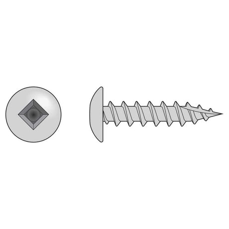 Simpson Strong-Tie S08C250TSM (#8 x 2-1/2" #2) Square Drive) Truss-Head Screw, Type 305 (1000 Pack)