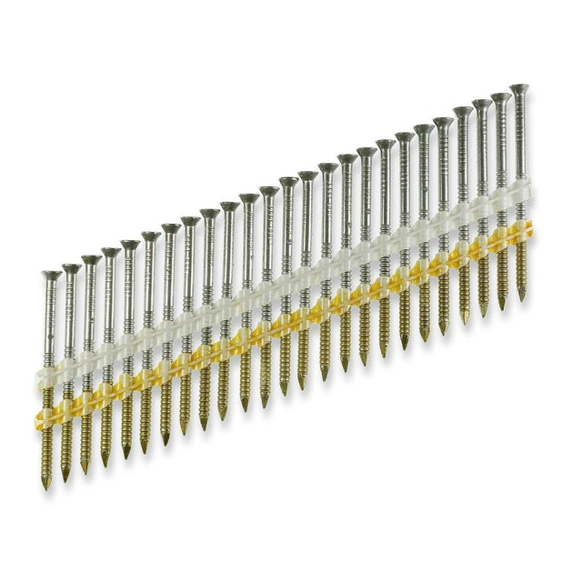 Simpson Strong-Tie S10A325KJB (3-1/4" x 10 ga.) Plastic Strip, Casing Head, Ring-Shank Nail, Brown (1000 Pack)