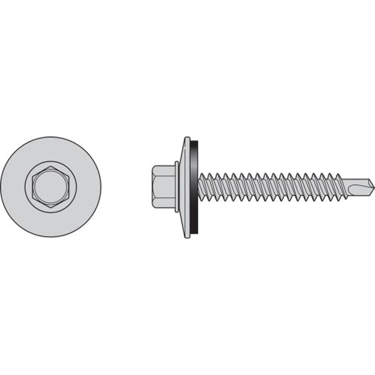 Simpson Strong-Tie S12150HOM Self-Drilling Hex-Washer-Head Screw with EPDM Sealing Washer - 2
