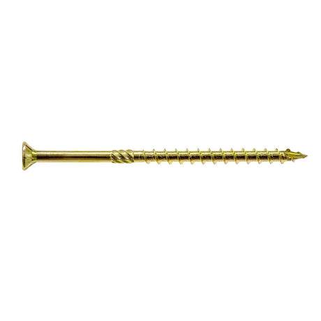 Simpson  Strong-Tie SDCP27400-R30 Strong-Drive (0.275" x 4") T40 Yellow Zinc SDCFC Timber-CFC Screw, Flat Head w/ Nibs (30 Pack)