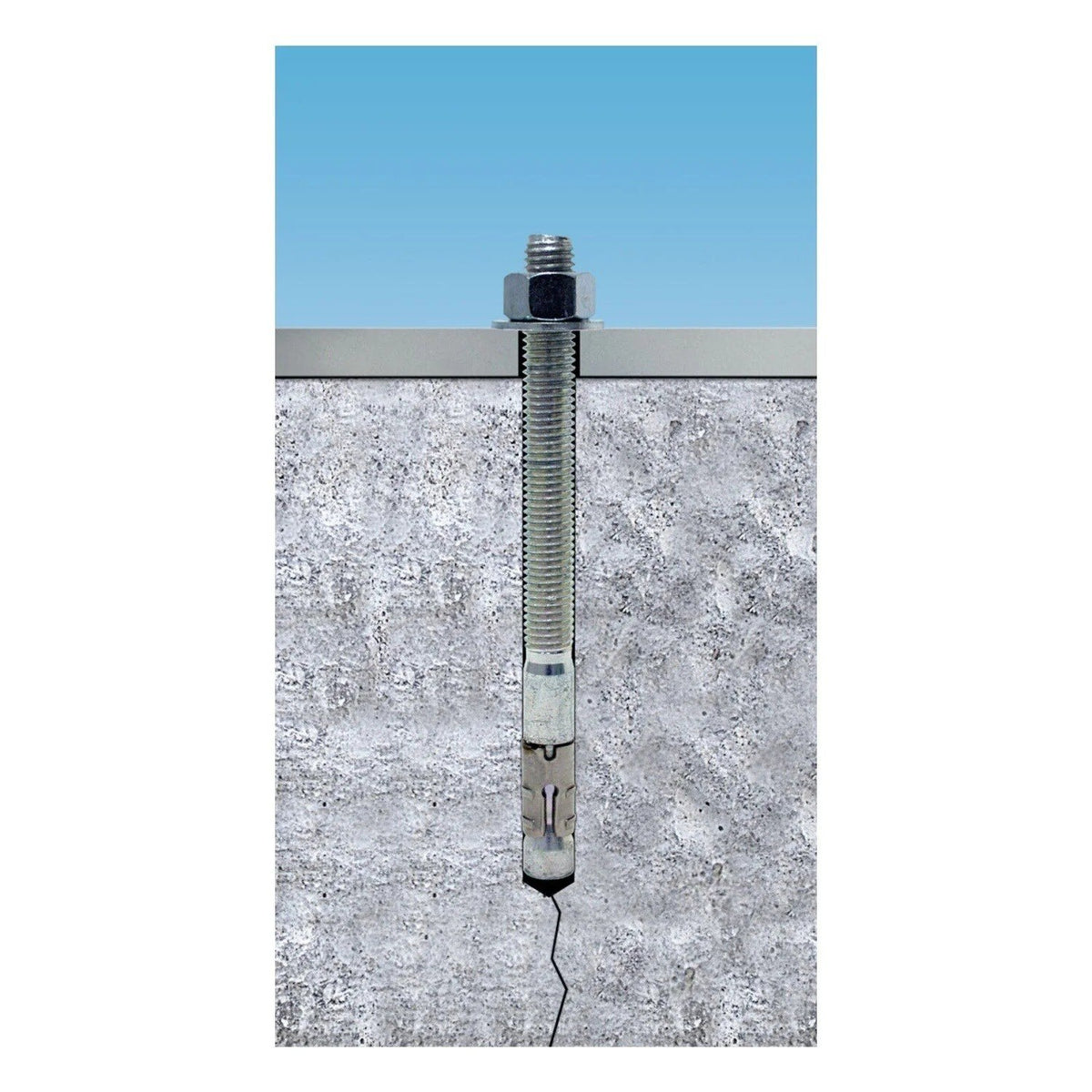Simpson Strong-Tie STB2-75812S4F8 Strong-Bolt (3/4" x 8-1/2") Wedge Anchor, Type 304 Fully Assembled (8 Pack) - 4