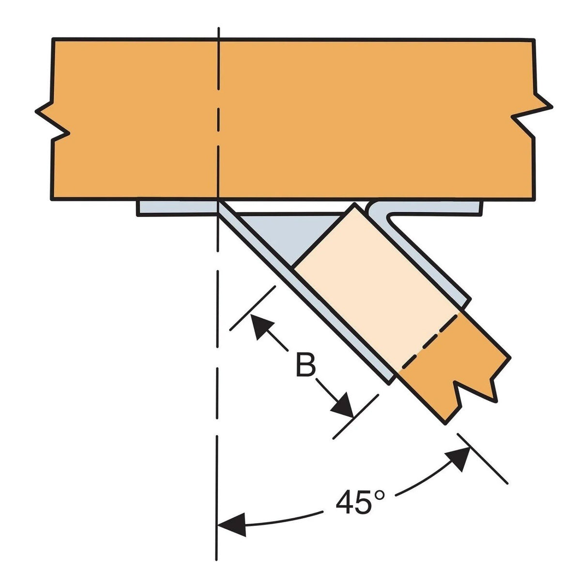 Simpson Strong-Tie SUL5.12/11 (5" x 11-7/8") Galvanized Left-Skewed U-Shaped Hanger - 6