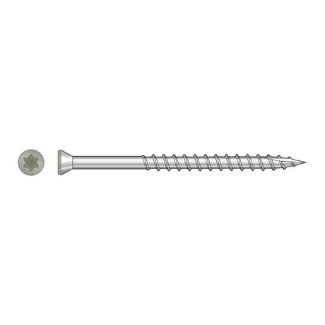 Simpson Strong-Tie T07225FTPGR (#7 x 2-1/4") T15 6-Lobe Drive Trim-Head Screw, Type 316, Gray (350 Pack)