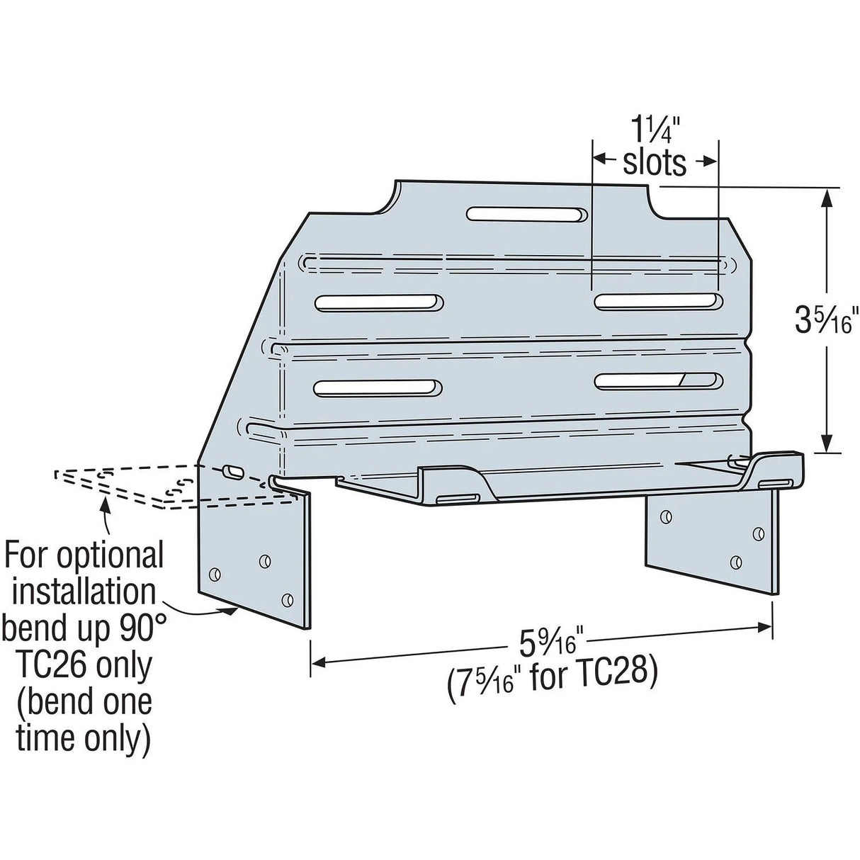 Simpson Strong-Tie TC28 (16 Gauge) Galvanized TC Scissor Truss Connector for 2x8 Wall - 2