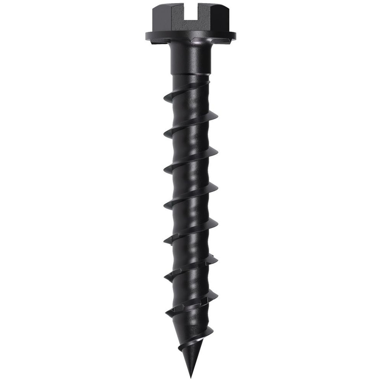 Simpson Strong-Tie TNTBL18114H Titen Turbo(3/16" x 1-1/4") Hex-Head Concrete and Masonry Screw, Black (100 Pack)