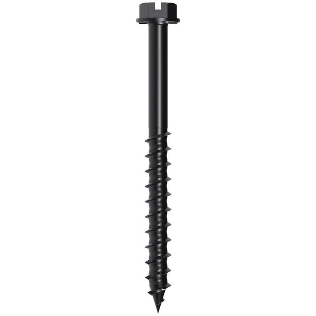 Simpson Strong-Tie TNTBL18234H Titen Turbo(3/16" x 2-3/4") Hex-Head Concrete and Masonry Screw, Black (100 Pack)