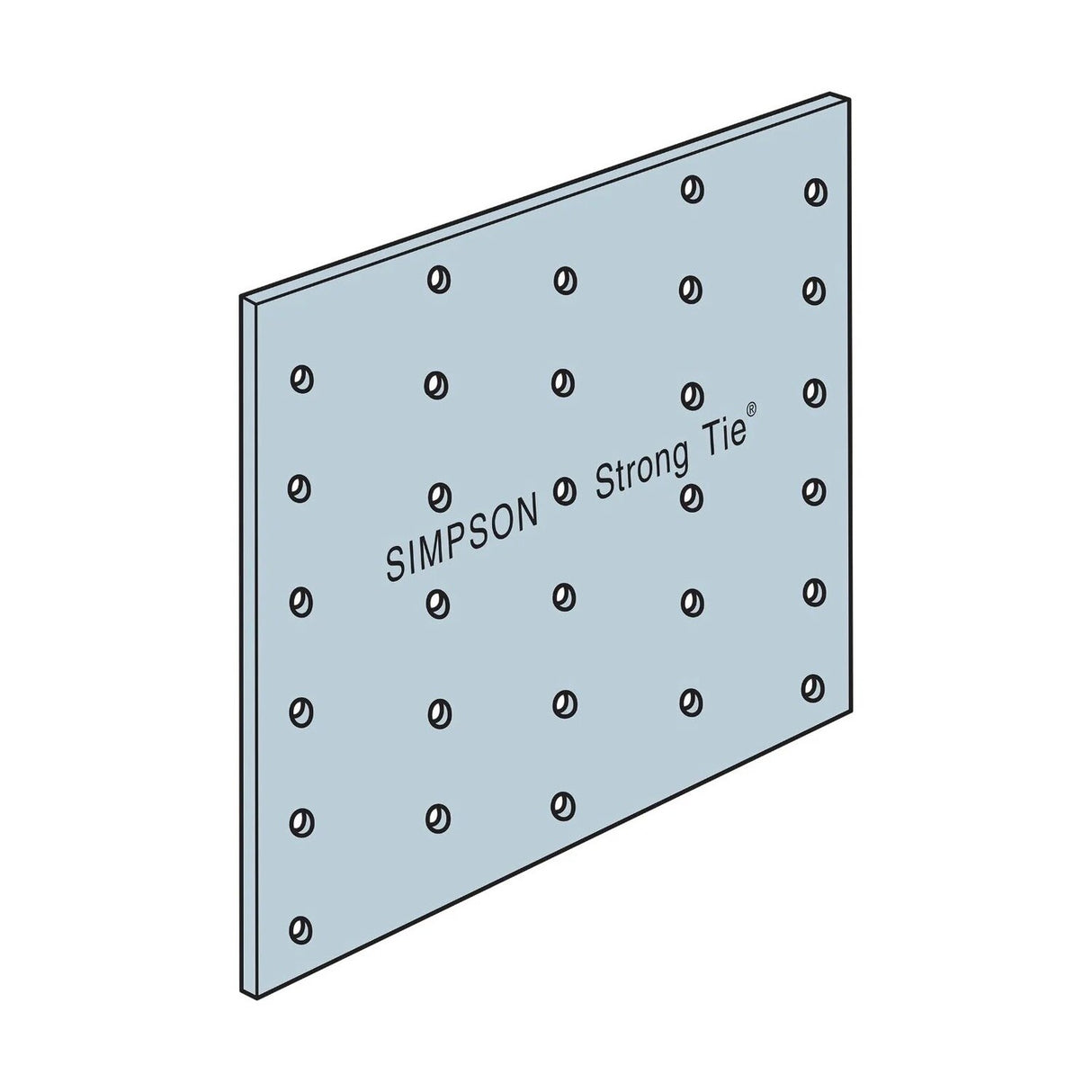 Simpson Strong-Tie TP45 (4-1/8" x 5") 20Ga TP Galvanized Tie Plate - G90