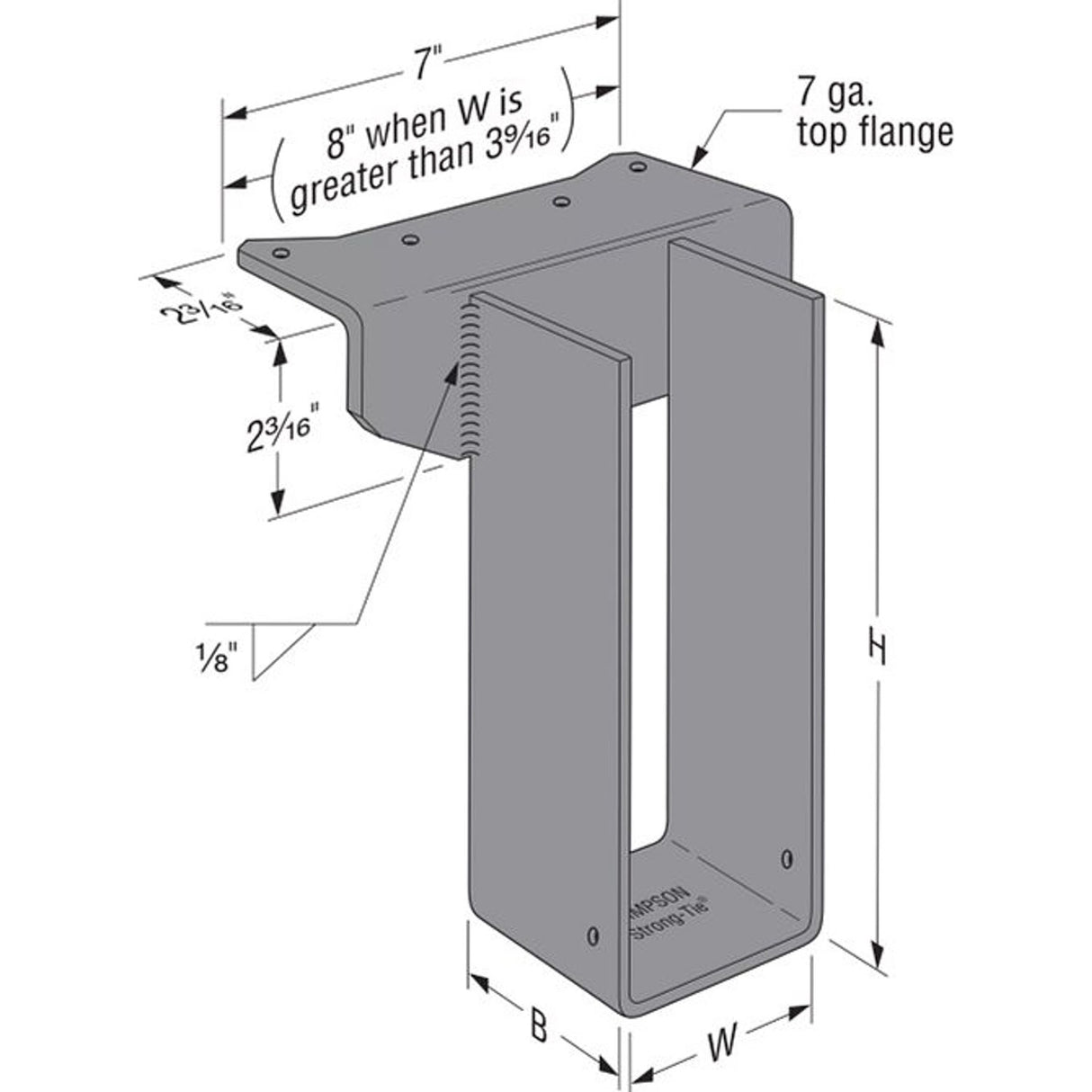 Simpson Strong-Tie WP410 (4" x 10") Welded Top-Flange Joist Hanger - 2