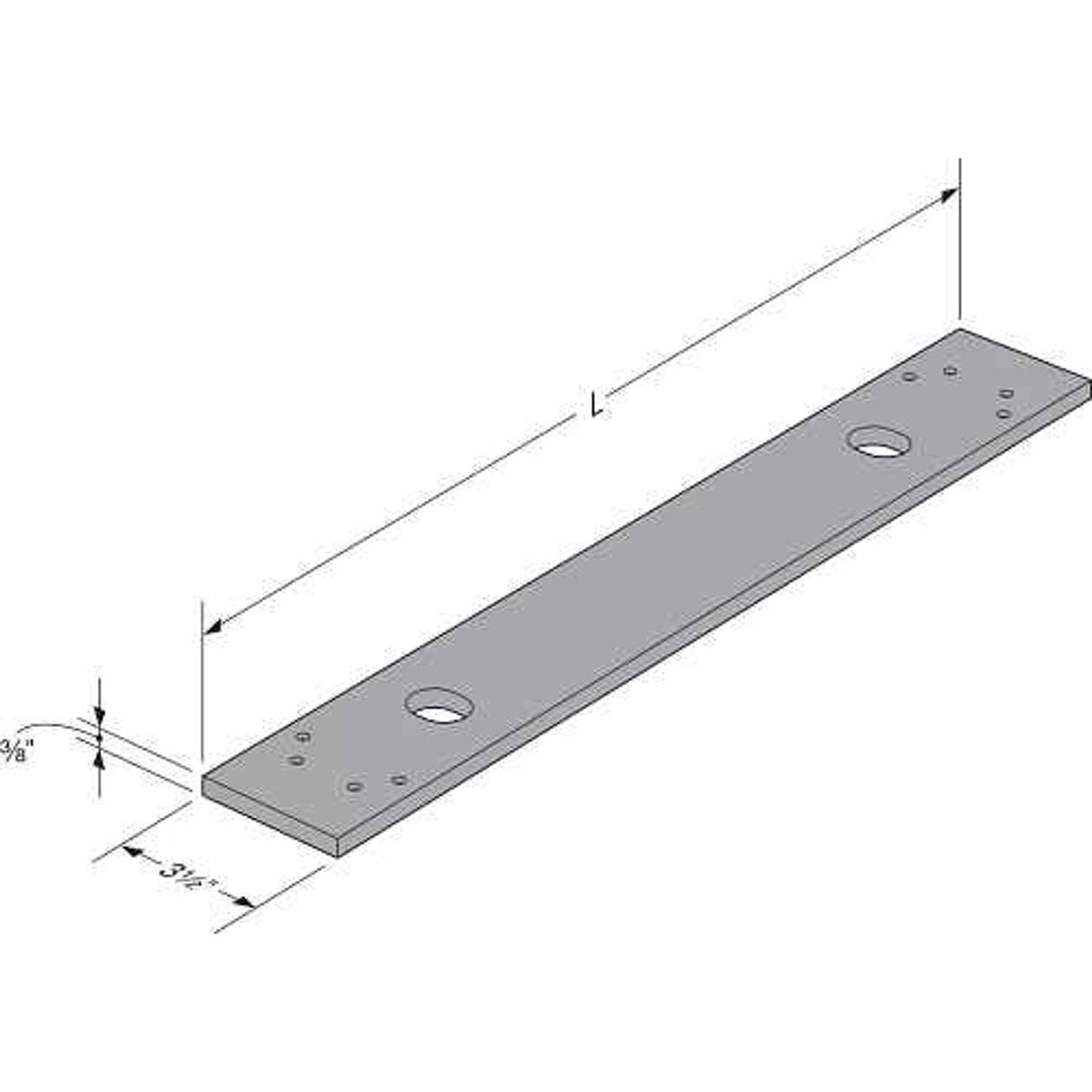 Simpson WSWH-WBBP12KT Strong-Wall Bearing Plate Kit for 12" High-Strength Wood Shearwall
