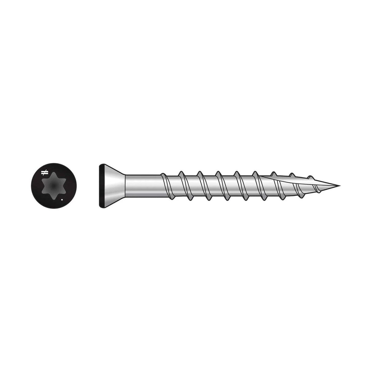 Simpson Strong-Tie T07162FT20BK (#7 x 1-5/8") Trim-Head Screw - 316 Stainless Steel, Black (20 Pack) - 2