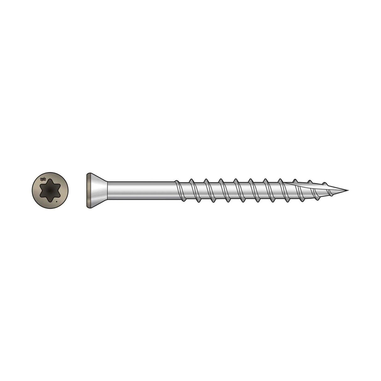 Simpson Strong-Tie T07162FTPTN (#7 x 1-5/8")6-Lobe Drive Stainless Steel Trim-Head Screw, Tan (350 Pack) - 2
