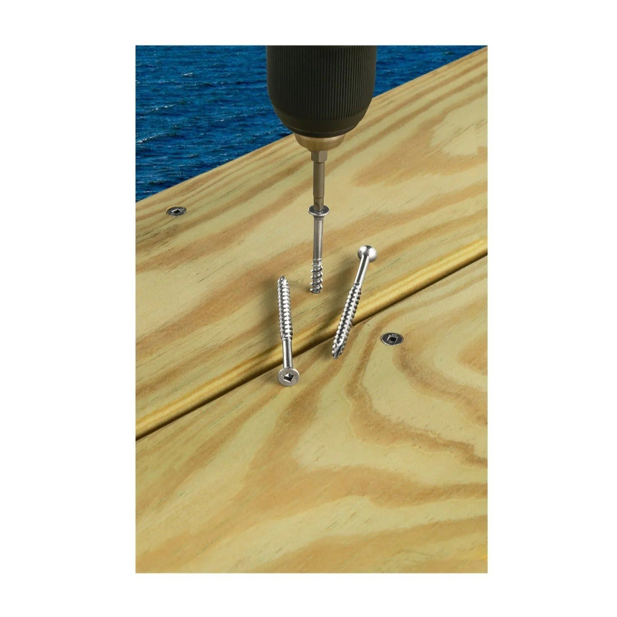 Simpson Strong-Tie T08162DBB (#8 x 1-5/8") Bugle-Head Wood Screw, Square Drive, Type 316 (4000 Pack) - 4